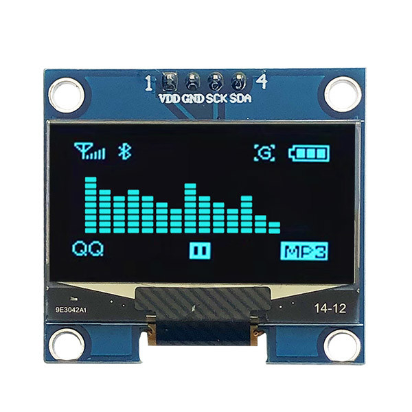 Passive Matrix 1.3 Inch I2C OLED Display 128x64 COG PCB 4 Pins 5