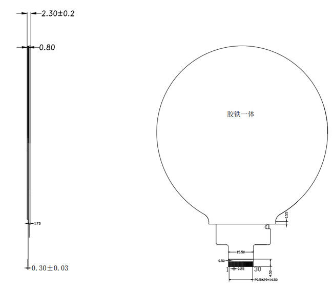 Auto Grade 4 Inch Capacitive Touch Round TFT LCD Display Mipi Interface 720x720 Dot 1