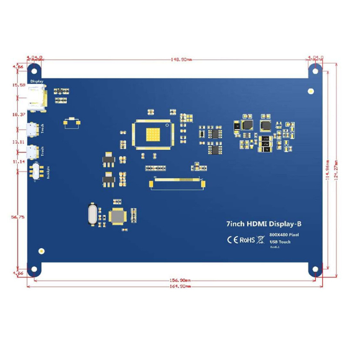 Raspberry PI 7 Inch HDMI TFT LCD Display With Capacitive Touch Screen 1