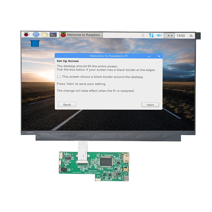 13.3 Inch 1920x1080 FHD Raspberry Pi HDMI TFT LCD Display With Capacitive PCAP 0