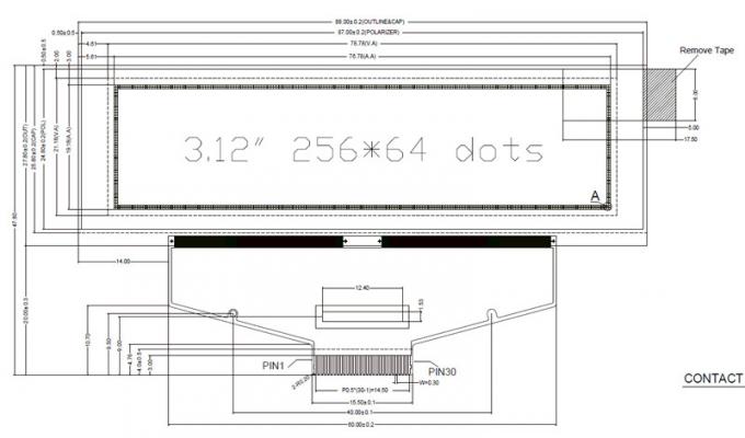 Indoor OLed Display Module, 3.12" 256*64 Dots Oled Display Module, OLed Display Module Controller 0