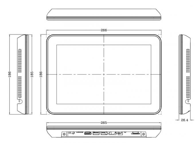 Android All-In-One 10.1 Inch Multi-Touch Screen Advertising Player 1280*800 With Color Lamp 0