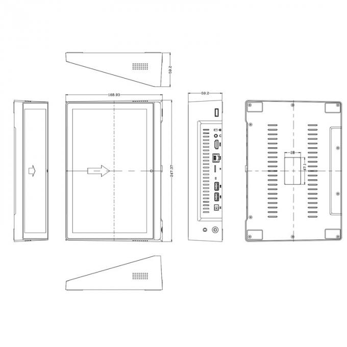 10.1 Inch Touch Wifi Android All-In-One Tablet Pc 1280*800 Ips Full Angle Landscape Type For Calling Device 1