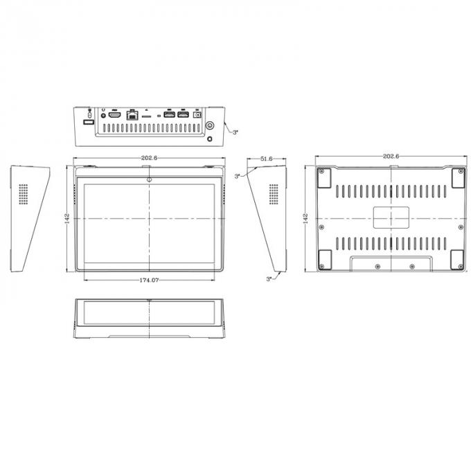 8 Inch Android All In One Machine with Wifi & Bluetooth, Capacitive Multi-touch 8 inch Android Advertising Player 1