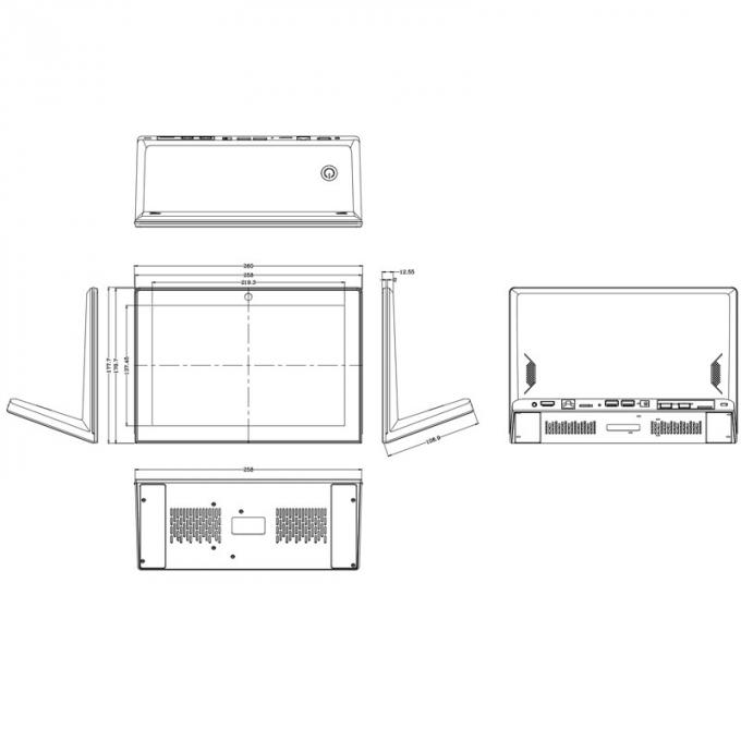 L-Shaped 10.1-Inch Android All-In-One Machine 1280*800 Ips Full Angle For Conference Video 1