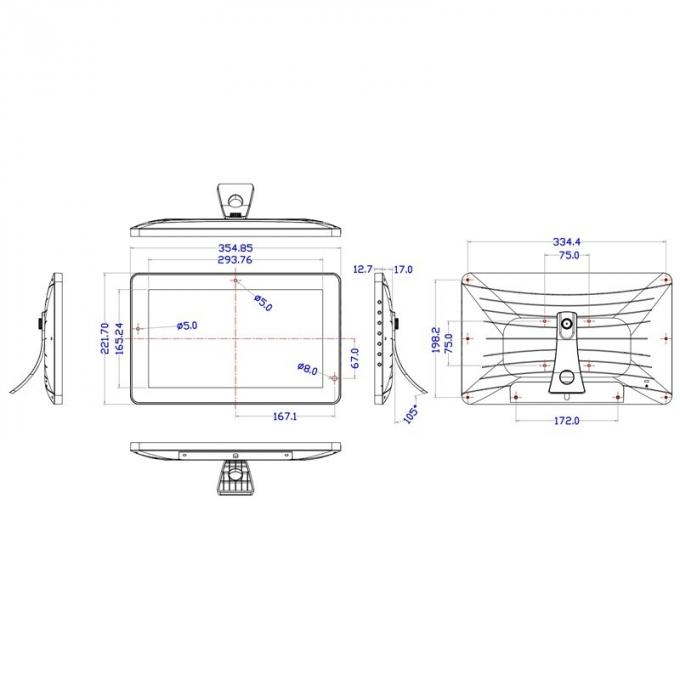 Wall Mounted 13.3-Inch Wifi Advertising Player 1920*1080 Ips Full Hd 2g+16g Android All-In-One Tablet Pc 1