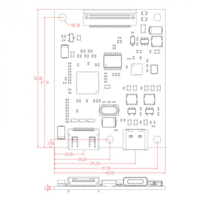 HDMI TFT LCD Display 4 Inch Round, Circular TFT LCD 4" With MIPI Interface 2