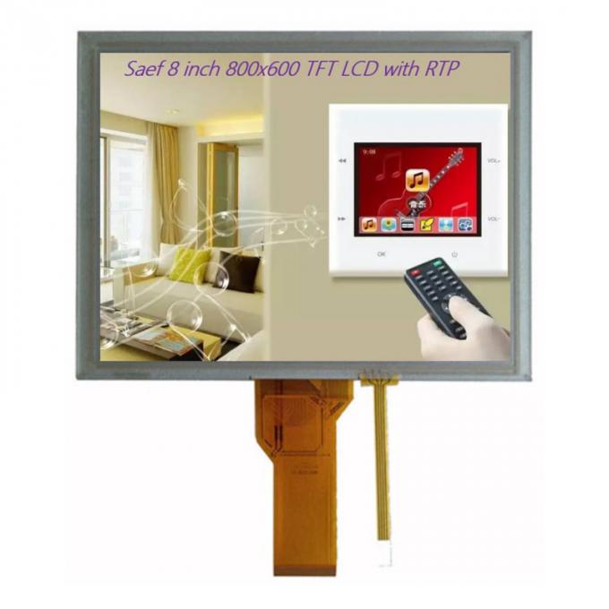 8 inch TFT-LCD for Embedded Systems and Industrial Devices, TFT LCD Display 8" 800x600 RGB 50 Pin with Resistive Touch 2