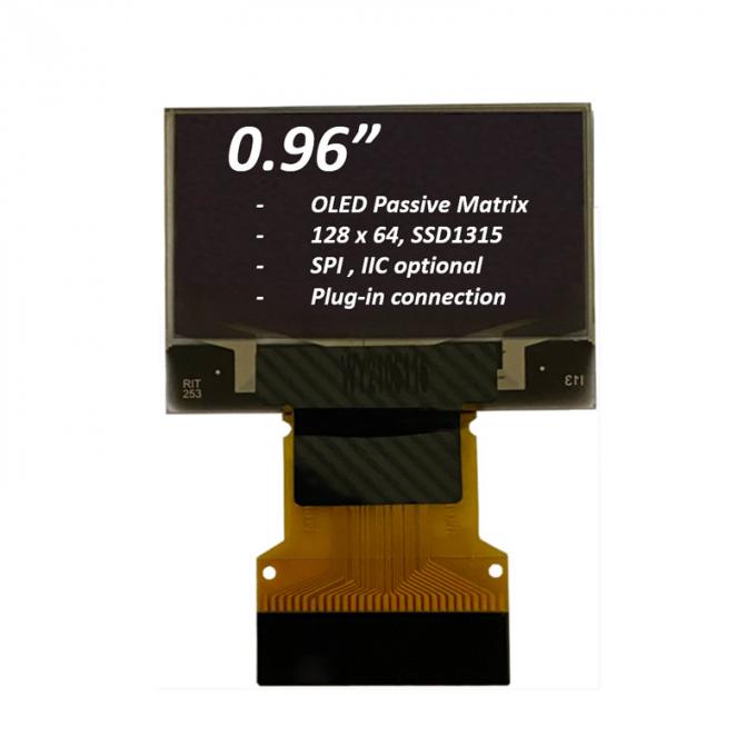 0.96 Inch OLED Display Module 128x64 Pixel SPI I2C Interface Plug-In Connection 4