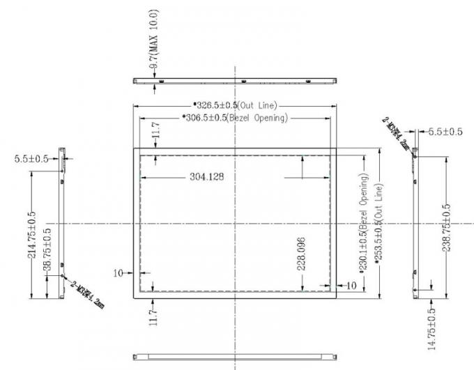 BOE Industrial Grade 15 Inch PCAP TFT Display LVDS Sunlight Readable LCD Display 1500Nits 0