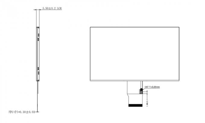 7 Inch TFT LCD Display Wide Temperature Operation RGB 1024x600 50pins HMI Screen 1