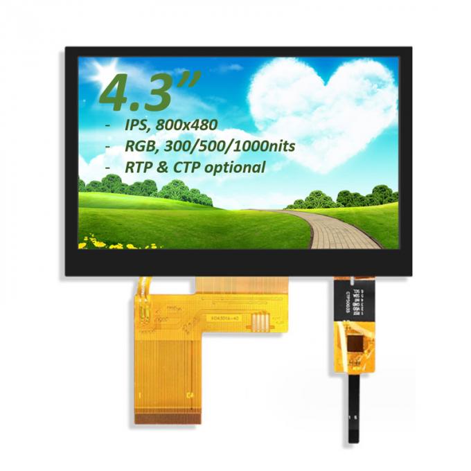 4.3 Inch TFT Monitor LCD 800(RGB)X480 ST7282 Drive IC Full View TFT LCD Module 1