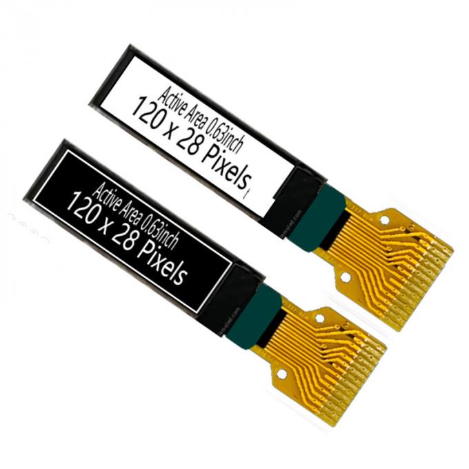 0.63 Inch 120x28 Pixels OLED Display Module Passive Matrix Monochrome White Color 3