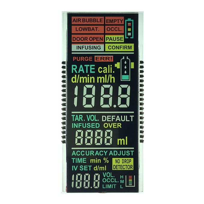 Mini 7 Segment LCD Display Module VA TN 36 Pins For Time Digit Front Glass Display 3