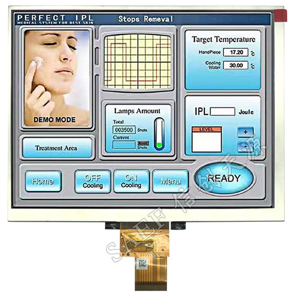 LVDS Interface 8" Inch IPS TFT LCD Module 1024x768 Resolution Full Viewing Angle 2