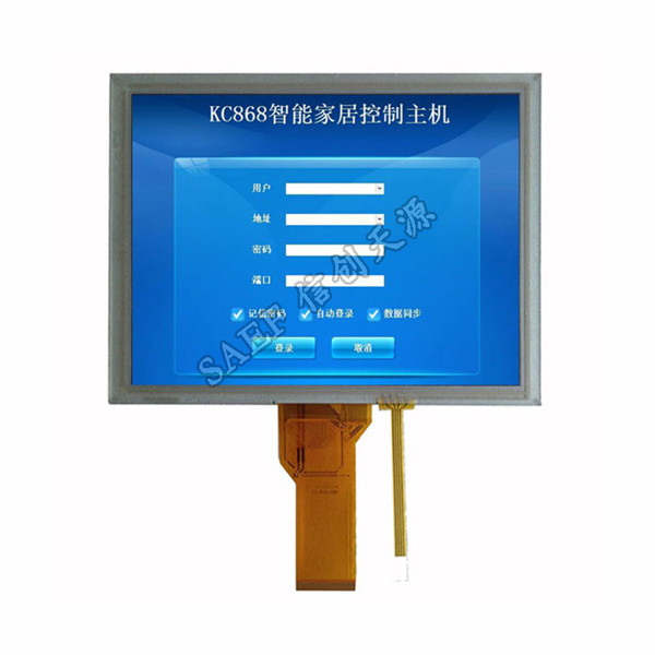 8 inch TFT-LCD for Embedded Systems and Industrial Devices, TFT LCD Display 8" 800x600 RGB 50 Pin with Resistive Touch 3