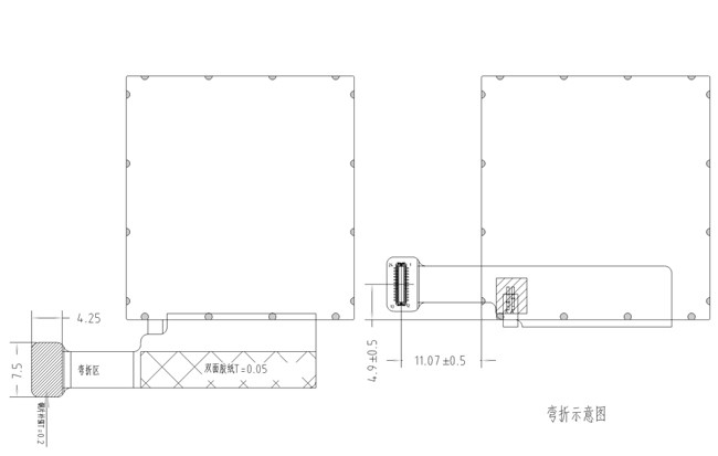 Square 1.54" Inch 240x240 IPS LCD TFT With Touch Screen OEM ODM 1