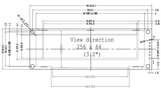 COF 256x64 OLED Display Module 3.12" Inch 16 Greyscale 3.3V Power 0