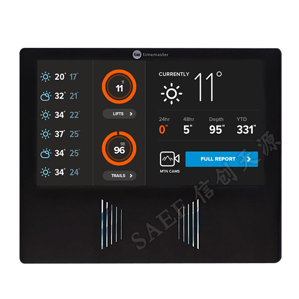 1024x600 Dots 7 Inch TFT Touch Screen , PCAP Touch Panel Full Viewing Angle 3