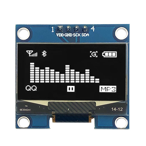 Passive Matrix 1.3 Inch I2C OLED Display 128x64 COG PCB 4 Pins 4