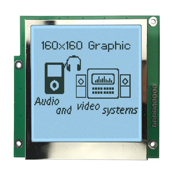 160x160 Graphic FSTN LCD Display Module Positive ST75161 3.3V VDD SPI Interface 5