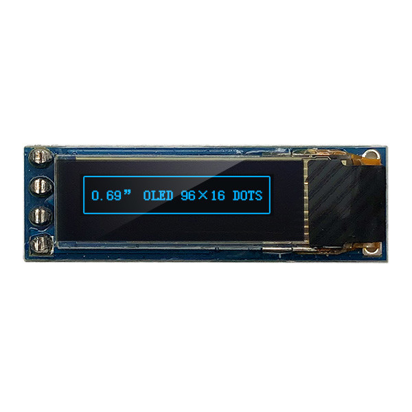 4 Pins 96x16 OLED Display Module 0.69 Inch I2C IIC SSD1306 3V 5V Compatible 4