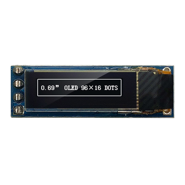 4 Pins 96x16 OLED Display Module 0.69 Inch I2C IIC SSD1306 3V 5V Compatible 3