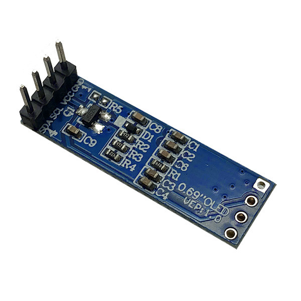 4 Pins 96x16 OLED Display Module 0.69 Inch I2C IIC SSD1306 3V 5V Compatible 1