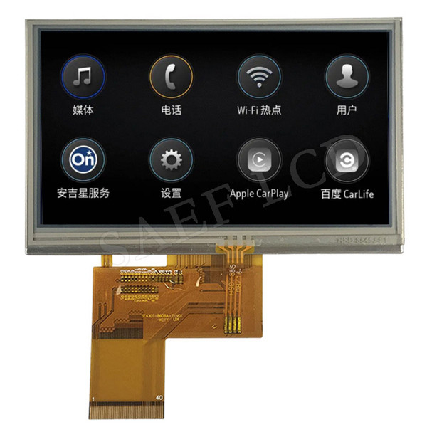 480x272 LCD TFT 4.3 Inch 40 PINS IPS Full Viewing Angle RGB Interface 4